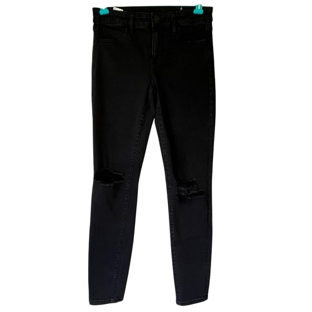 American Eagle Black Distressed NE(X)T Level Stretch Jegging Size 4